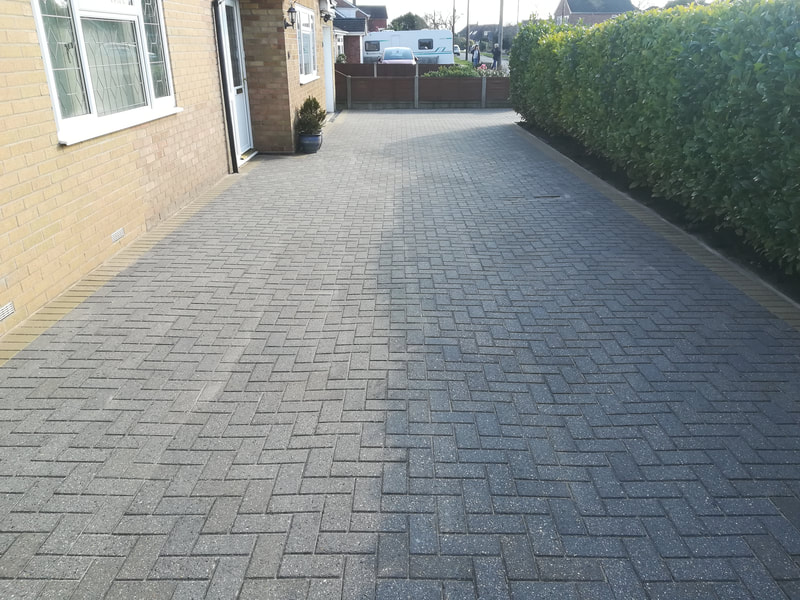 After pic of driveway cleaned in Colchester by Fairhall Jet Wash